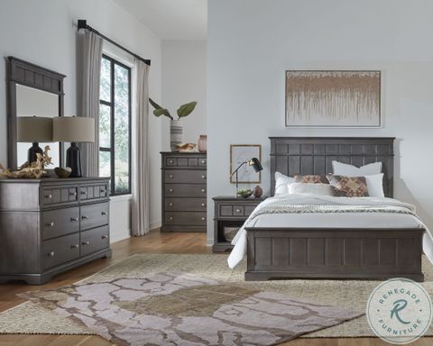 Cortland Light Steel Gray Panel Bedroom Set From Progressive Furniture ... regarding Cortland Dresser And Mirror, Light Steel Gray