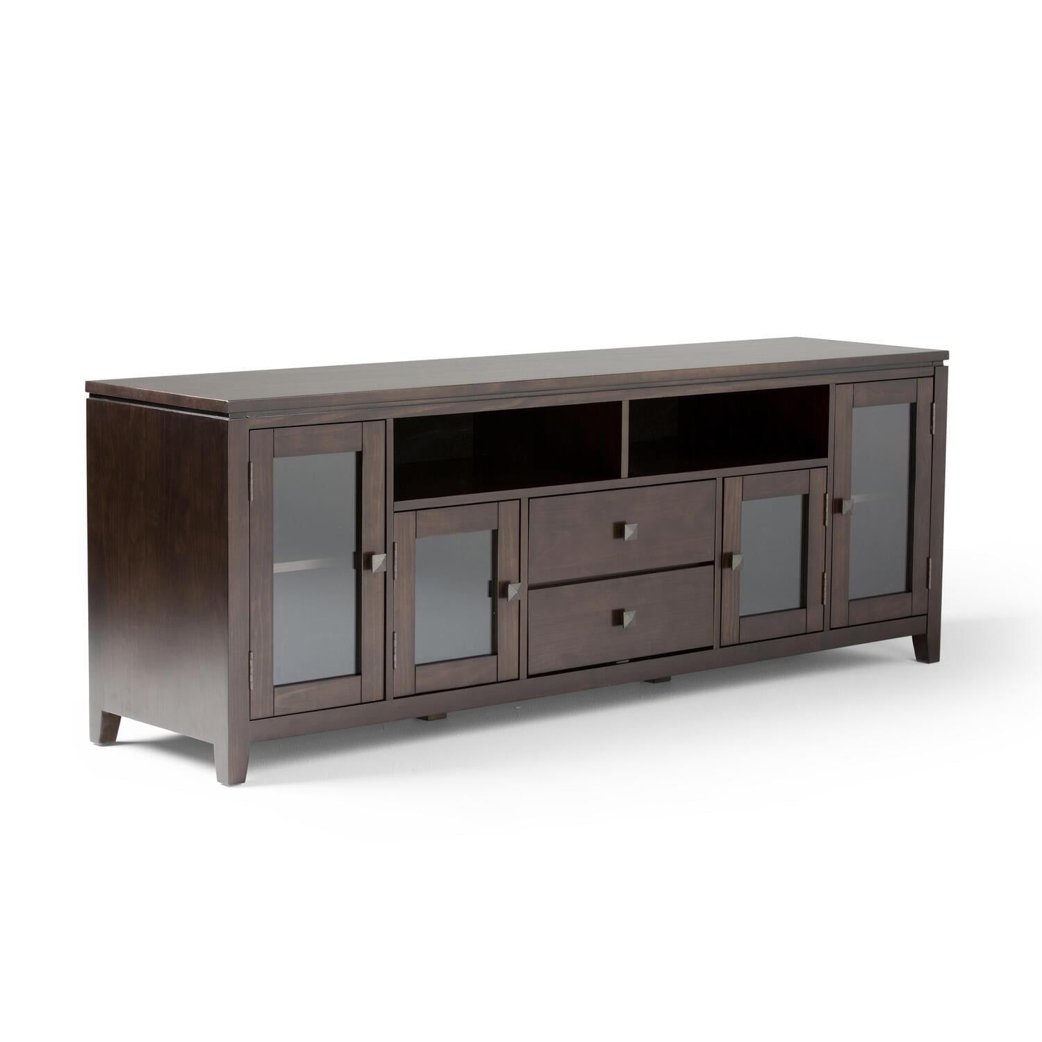 Cosmopolitan Solid Wood 72 Inch Wide Contemporary Tv Media Stand In ... regarding Cosmopolitan Solid Wood 72 Inch Wide Tv Media Stand For Tvs Up To 80 Inches, Black