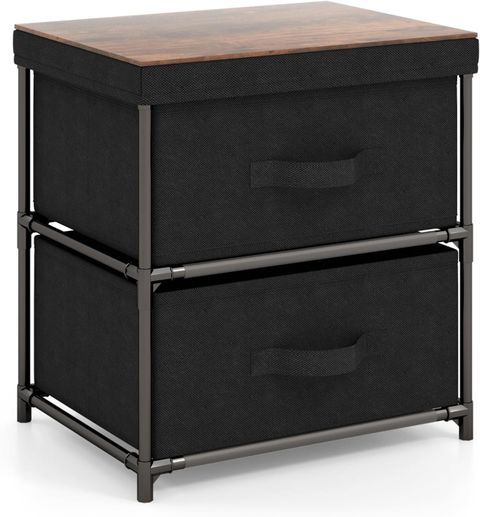 Costway 2/3-Drawer Dresser, Fabric Chest Of Drawers Storage Tower With ... within