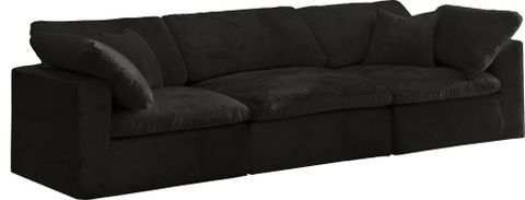 Cozy Velvet Upholstered Comfort Modular Sofa, 3-Piece: 1 Armless Chair ... with Your Guide to Maximizing Space with the Alina Modular Sofa System