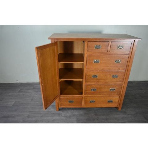 Crafters And Weavers Mission Style Solid Oak Chest Of Drawers - Michael ... in Mission Style Solid Oak Chest Of Drawers, Walnut