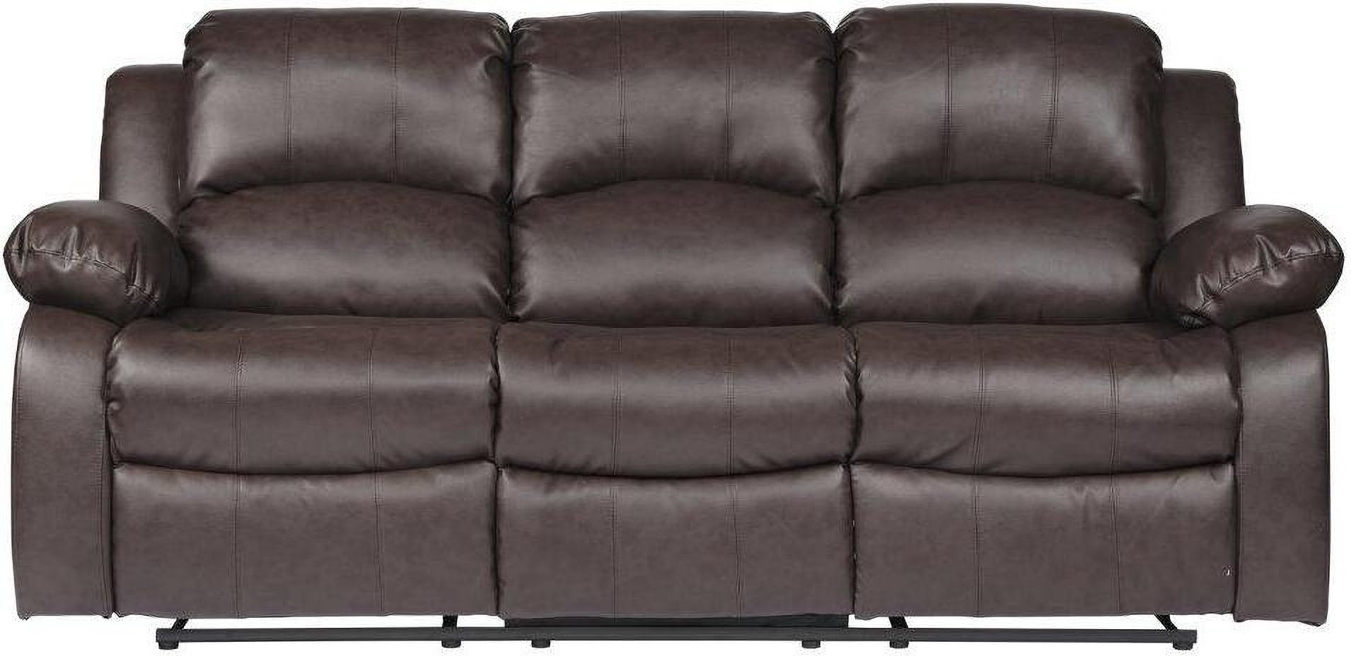 Cranley Brown Double Reclining Sofa By Homelegance | 1Stopbedrooms regarding Homelegance Cranley Double Reclining Sofa, Brown Leather