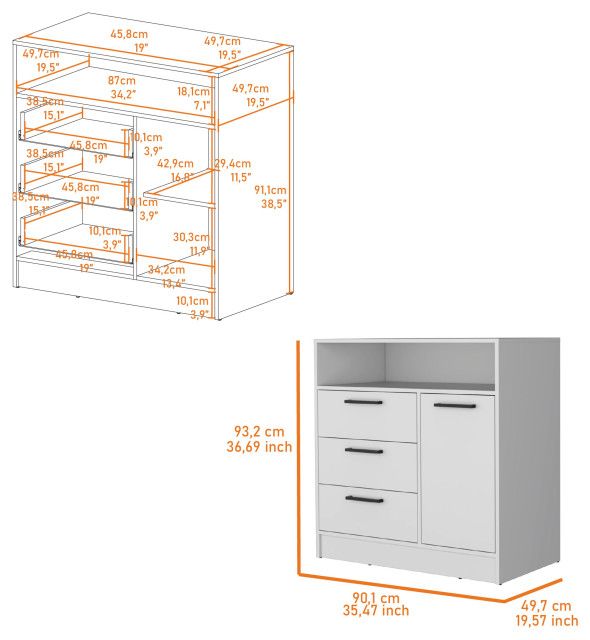 Cresco 3 Drawer Dresser - Transitional - Dressers - By Fm Furniture | Houzz pertaining to The Versatility of Cresco 3 Drawer Dresser in Contemporary Bedrooms