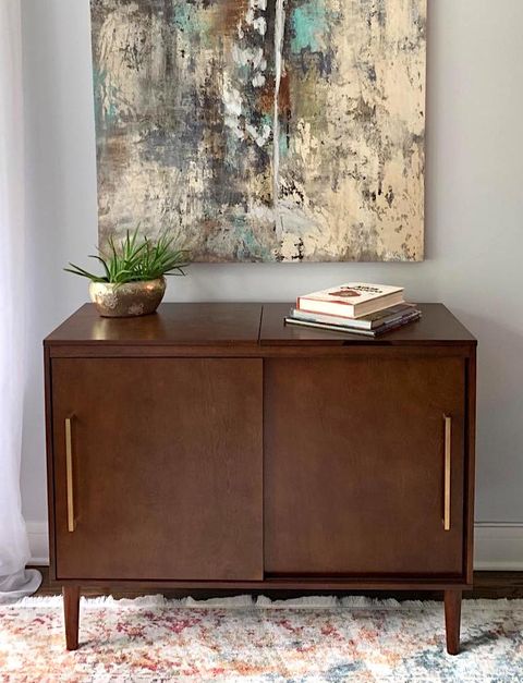 Crosley Furniture Everett Mid Century Modern Media Console, Mahogany ... pertaining to Everett Media Console Mahogany