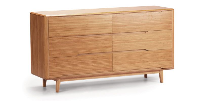 Currant 6 Drawer Dresser - Black Walnut - Mobilia intended for Craftsmanship Behind the Currant Six Drawer Dresser Caramelized