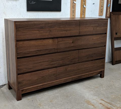 Custom Eight (8) Drawer Walnut Dresser By Glessboards | Custommade.com for 8 Drawer Dresser Styles That Will Transform Your Bedroom
