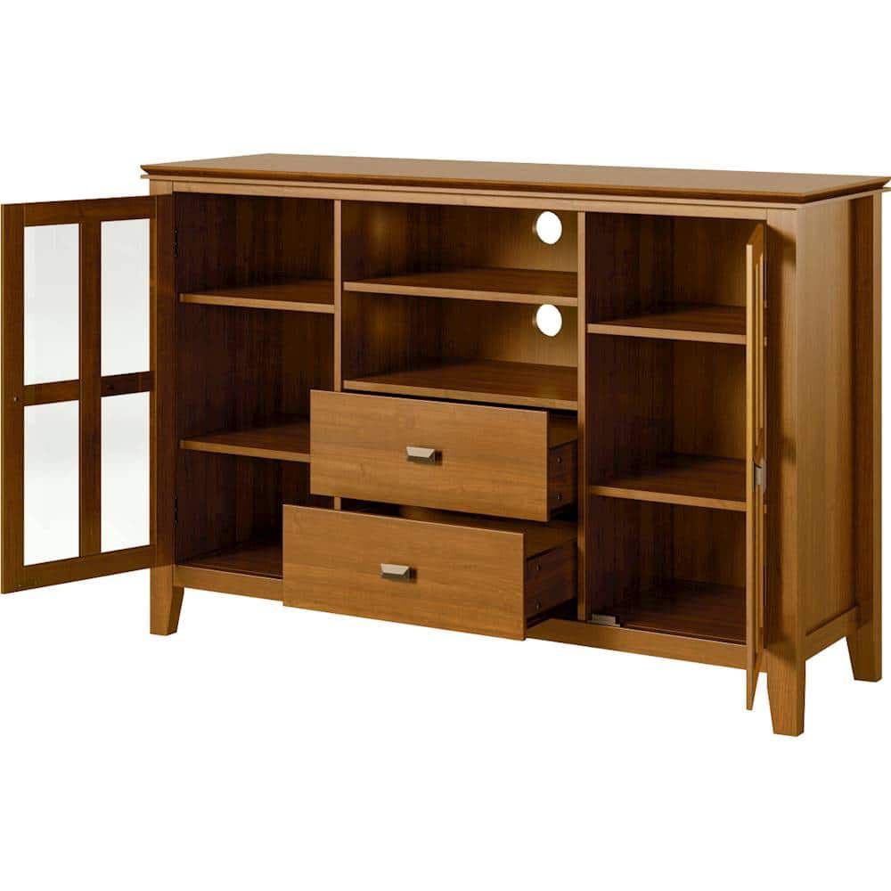 Customer Reviews: Artisan Solid Wood 53 Inch Wide Transitional Tv Media ... with Artisan Solid Wood 53&quot; Wd Contemporary Tv Media Stand In White For Tvs Upto 60&quot;