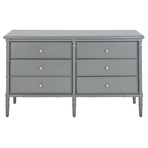 Dark Gray 6 Drawer Dresser - Monserrate Solis with Safavieh Couture Raina 6 Drawer Dresser, Grey/Silver
