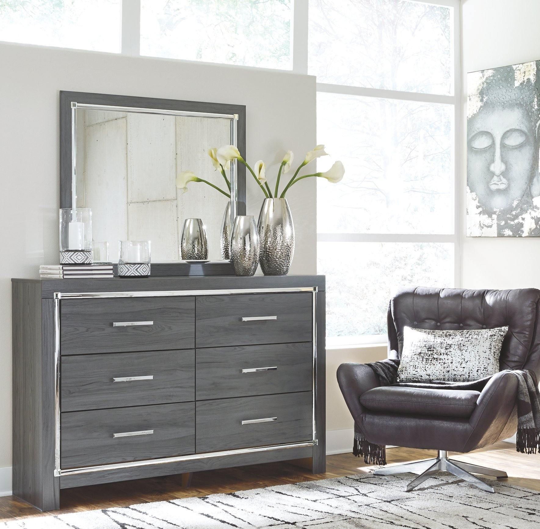 Dark Grey Dresser With Mirror - Divina Hedrick inside Designing with Cortland Dresser and Mirror in Light Steel Gray for Maximum Impact