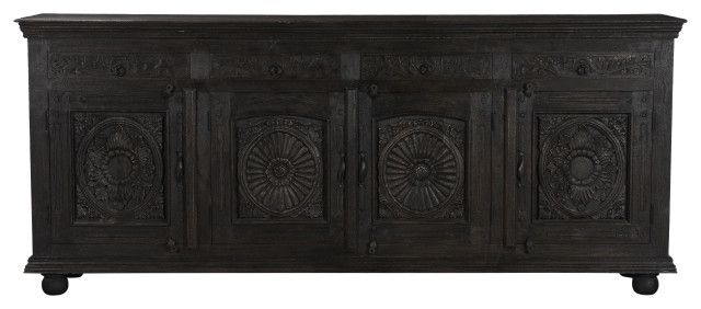 Delaney Carved Sideboard - Traditional - Buffets And Sideboards - By ... with Delaney Carved Tall Chest, Distressed Black