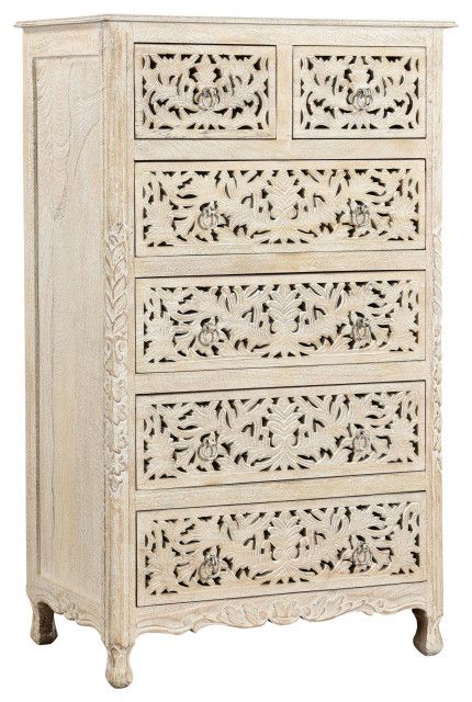 The Enduring Appeal of the Delaney Carved Tall Chest Distressed Black
