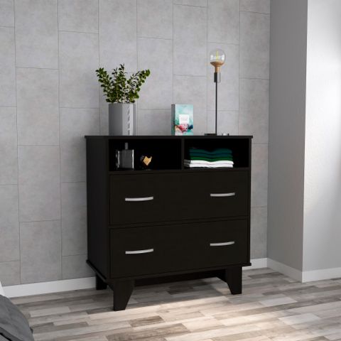 Depot E-Shop Two Drawer Dresser, Four Legs, Two Open Shelves, Superior ... intended for Creating Functional Wardrobe Solutions That Adapt to Your Lifestyle