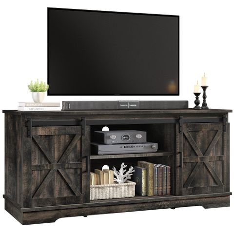 Dextrus Farmhouse Tv Stand For Tvs Up To 65'', Entertainment Center ... in Creating Cohesion in Living Spaces with farmhouse TV furniture