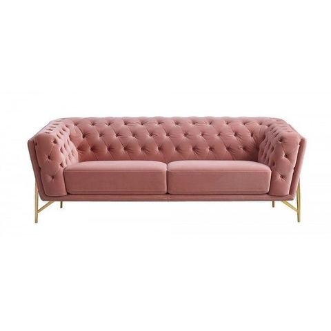 Divani Casa Aiken Modern Salmon Velvet Sofa In 2024 | Velvet Sofa ... pertaining to Divani Casa Bentley Modern Brown Velvet Sofa
