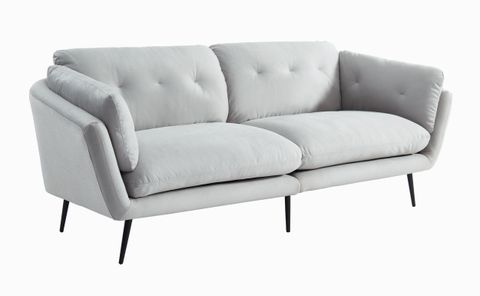 Divani Casa Cody - Modern Grey Fabric Sofa | Atlas Furniture Imports pertaining to How the Metal Accents on the Cody Sofa Enhance Its Contemporary Appeal