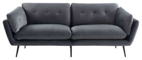Divani Casa Cody Modern Polyester Fabric & Metal Upholstered Sofa In ... inside Divani Casa Cody Modern Polyester Fabric & Metal Upholstered Sofa In Dark Gray