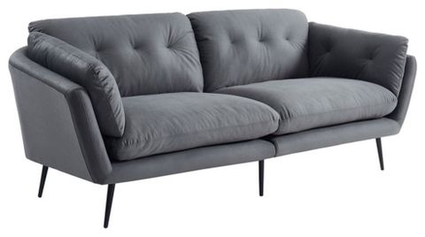 Divani Casa Cody Modern Polyester Fabric & Metal Upholstered Sofa In ... inside How the Metal Accents on the Cody Sofa Enhance Its Contemporary Appeal