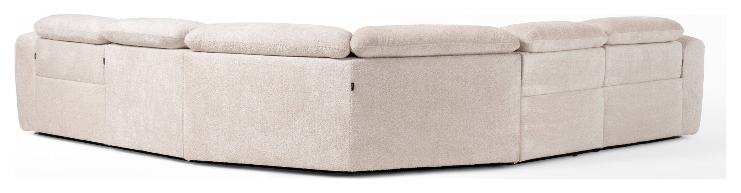 Divani Casa Conrad Modern Beige Fabric Sectional With 3 Recliners ... within Styling Your Space with the Divani Casa Thrive Modern Sofa