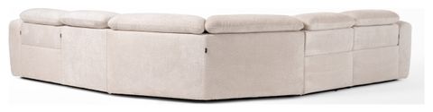 Divani Casa Conrad Modern Beige Fabric Sectional With 3 Recliners ... within Styling Your Space with the Divani Casa Thrive Modern Sofa
