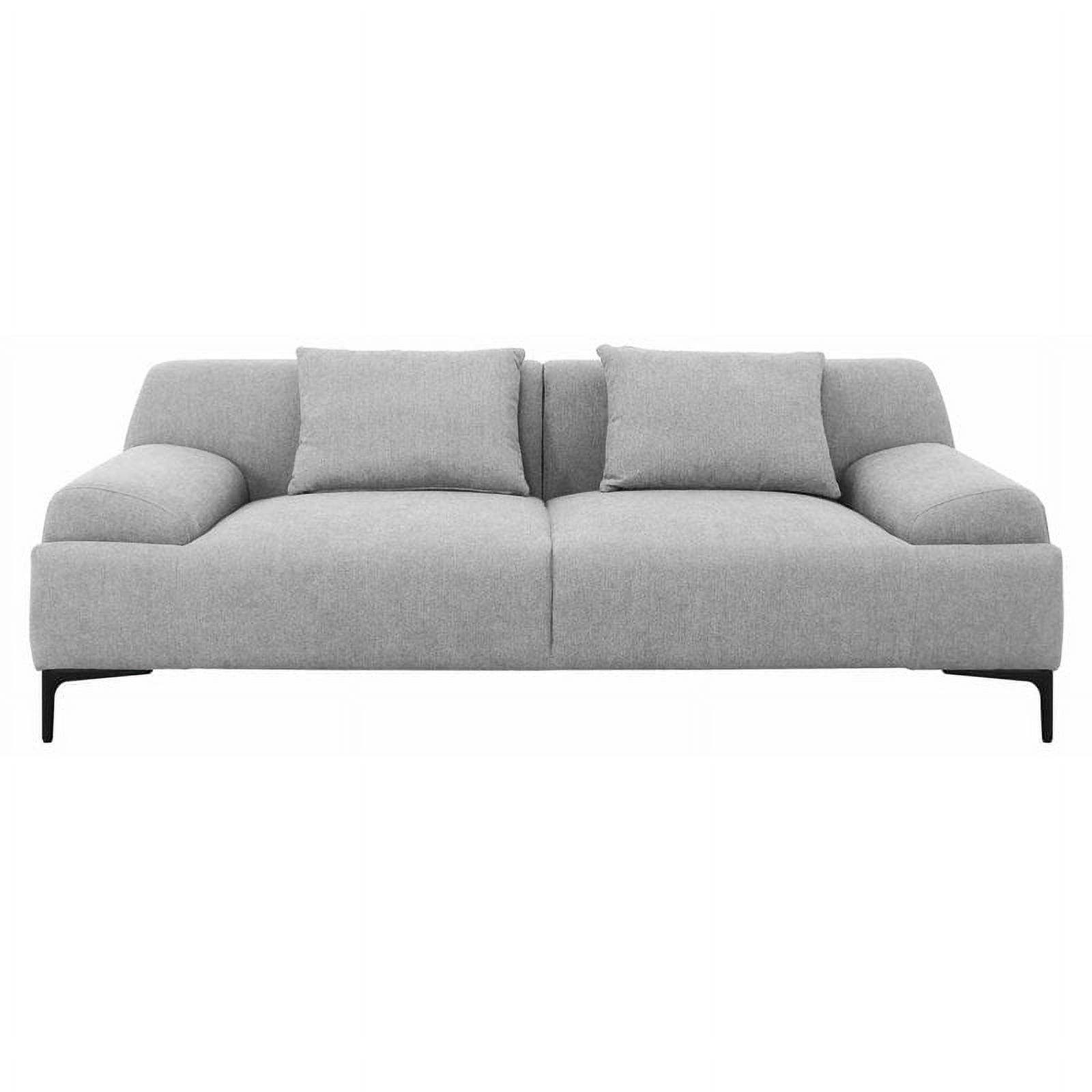Divani Casa Ronny Modern Metal &amp; Polyester Fabric Upholstered Sofa In ... with regard to Divani Casa Cody Modern Polyester Fabric &amp; Metal Upholstered Sofa In Dark Gray