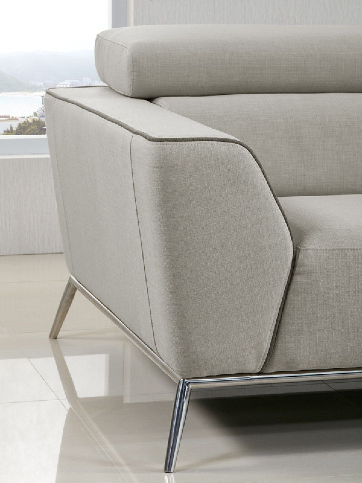 Divani Casa Velva Modern Beige &amp; Brown Fabric Sofa Set Star Modern ... intended for Divani Casa Thrive Modern Beige Fabric + Antique Brass Sofa