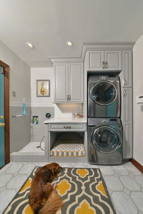 Dogs Dream - Traditional - Laundry Room - Cleveland - By Artistic ... inside It’s A Dog’s World In These Hardworking Laundry Rooms