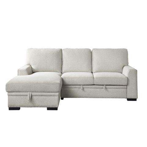 Driggs 96 In. W Chenille Upholstery 2-Piece Sectional Sofa In Beige W ... throughout Lexicon Driggs 70" Chenille Elegant Lounger With Tufted In Silver Gray