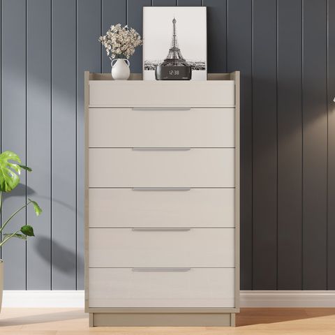 Ebern Designs High Gloss 5 Drawers Dresser, 50.2" Tall Chest Dresser Of ... with regard to Maximizing Storage Solutions with Multi-Drawer Furniture in Urban Settings