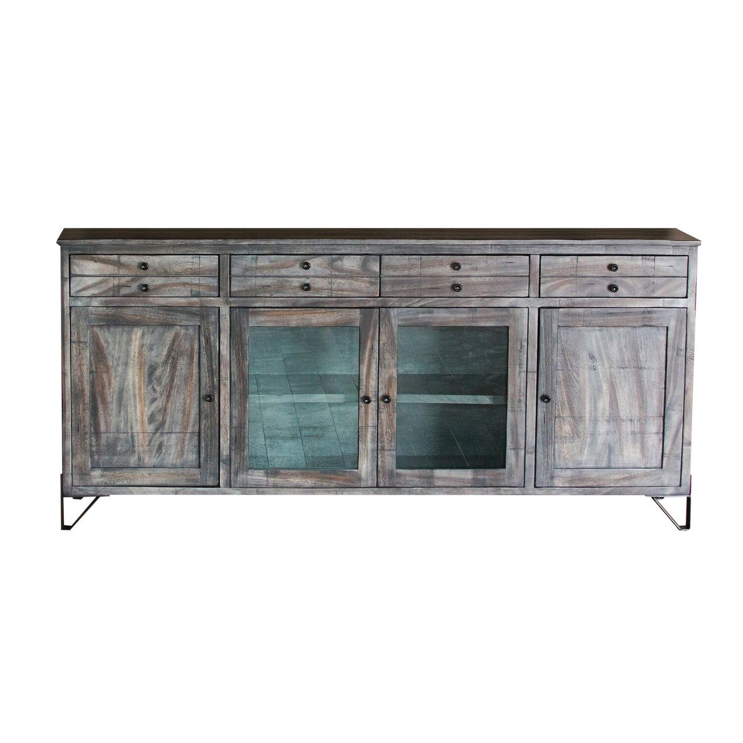 Ello 80 Inch 4 Drawer Tv Entertainment Console - 4 Door - Gray Solid ... intended for Sleek Design Meets Functionality The Outlaw 80&quot; Entertainment Console