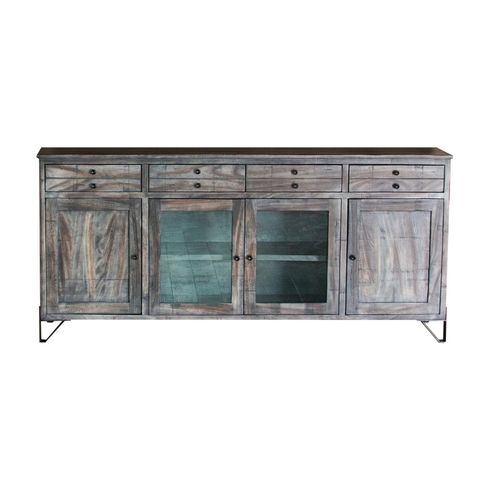 Ello 80 Inch 4 Drawer Tv Entertainment Console - 4 Door - Gray Solid ... intended for Sleek Design Meets Functionality The Outlaw 80" Entertainment Console