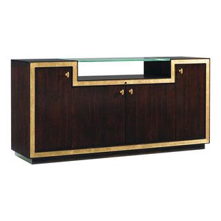 Emma Mason Signature Greengriffin Palisades Media Console In Brushed ... inside The Emma Mason O'Leary Media Console A Deep Dive into Pewter Elegance