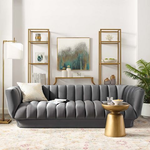 Entertain Grey Tufted Performance Velvet Sofa | Las Vegas Furniture with The Modway Marchesa Sofa A Luxurious Yet Practical Choice for Modern Homes