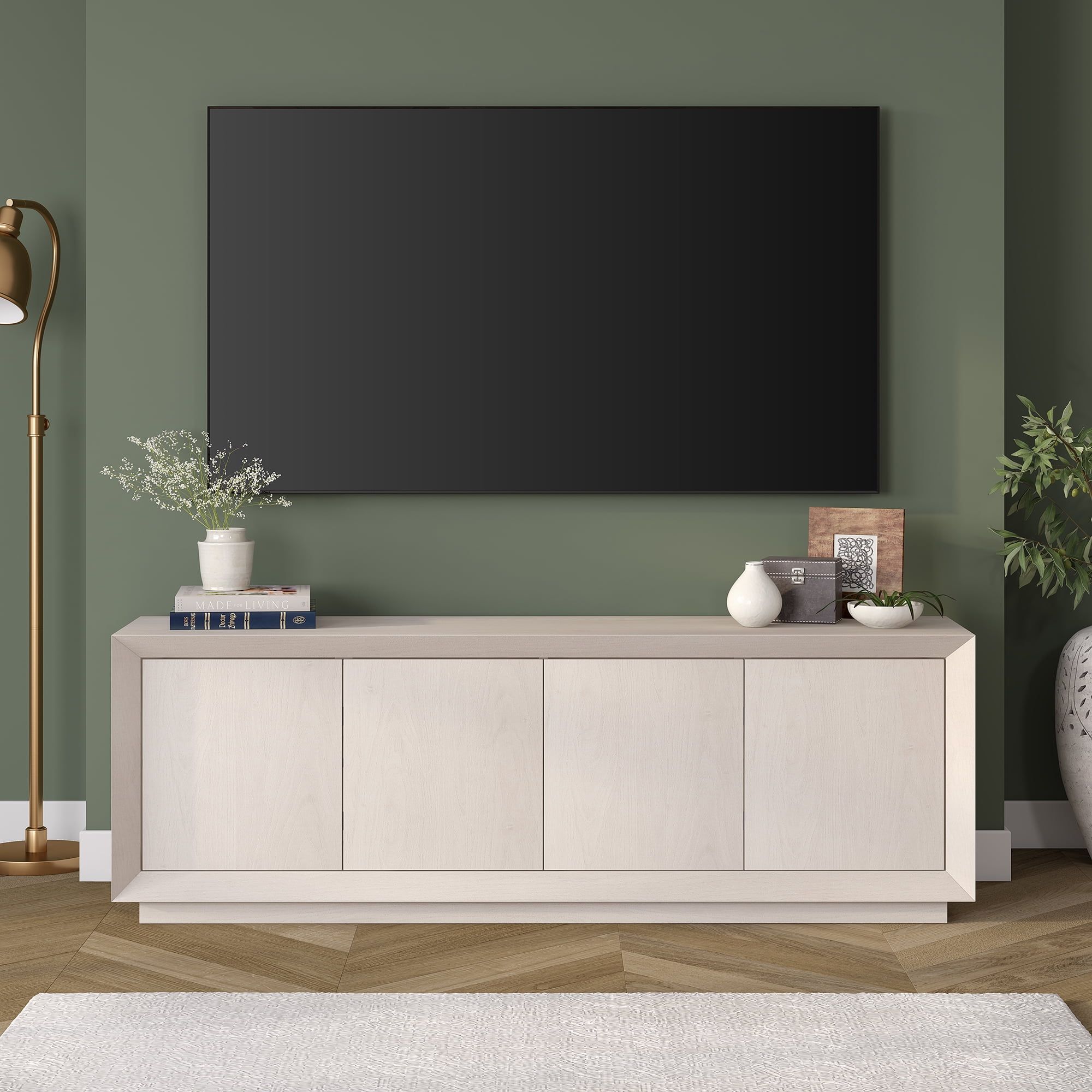 Achieving a Clean Aesthetic with the Oswald Alder White TV Stand