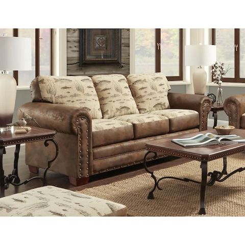 Faux Leather Sofa Set | Cabinets Matttroy with American Furniture Classics Model 8503-70 Angler's Cove Sofa