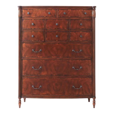 Federal Mahogany Tall Gentleman's Chest | Chairish intended for Caring for Your Balencia Gentleman's Chest Preserving Its Legacy