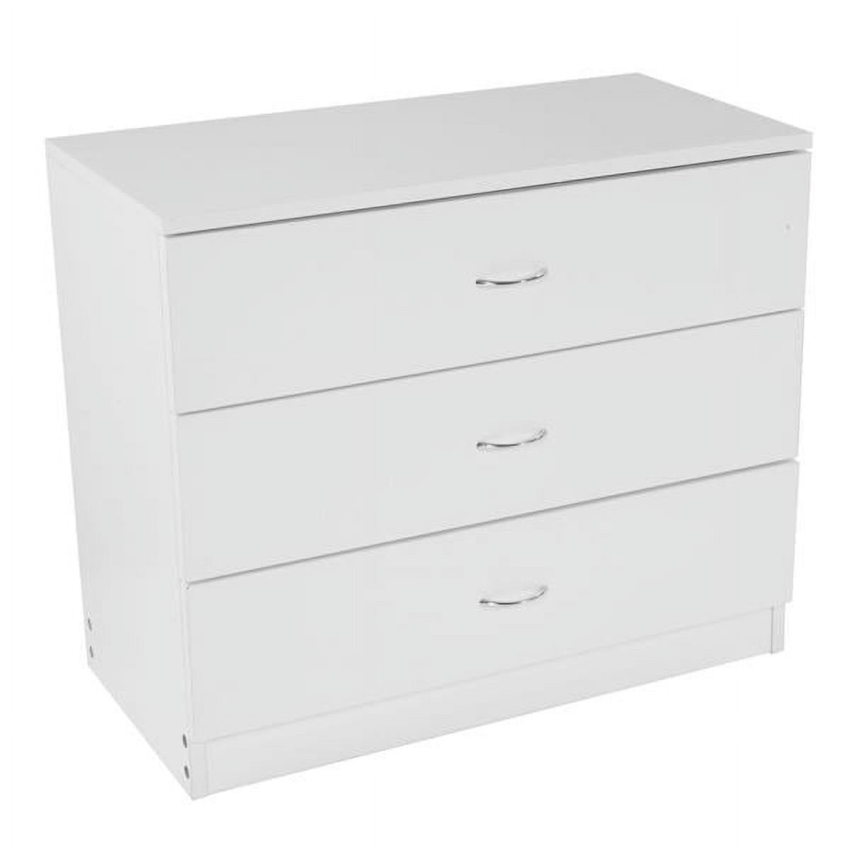 Fithood Modern Simple 3-Drawer Dresser White - Walmart.com throughout Cresco 3 Drawer Dresser, White