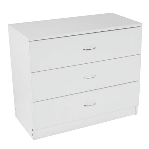Fithood Modern Simple 3-Drawer Dresser White - Walmart.com throughout Cresco 3 Drawer Dresser, White