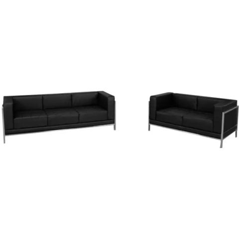Flash Furniture Hercules Imagination Series Black Leather Sofa And ... in Flash Furniture Hercules Imagination Series Sofa Frame In Black