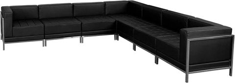 Flash Furniture Hercules Imagination Series Black Leathersoft Sectional ... for Flash Furniture Hercules Imagination Series Sofa Frame In Black