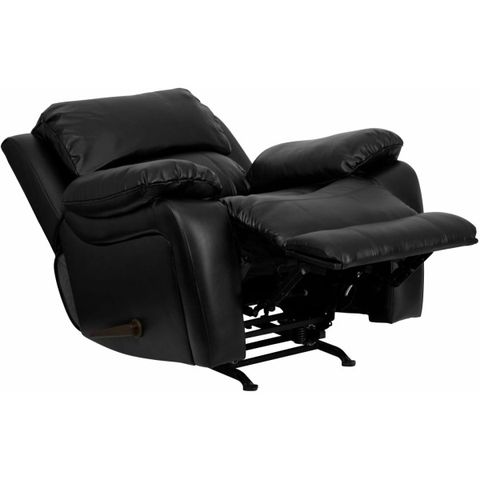 Flash Furniture Kyle Rocker Recliner, Black Leathersoft within Understanding the Comfort and Durability of the Flash Furniture Harmony Reclining Sofa in Black