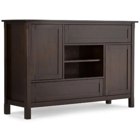 Fleming Solid Wood Tv Stand For Tvs Up To 60" Dark Chestnut Brown ... for Exploring the aesthetic and functional benefits of dark chestnut brown finishes