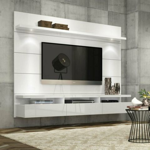 Floating Tall Entertainment Center Tv Stand Wall Unit 70 Inch Screen ... intended for