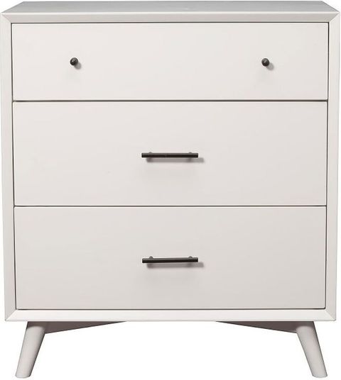 Flynn White 3 Drawer Small Chest - 1Stopbedrooms. with Stapleton 3 Drawer Small Chest, White