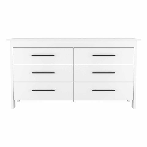 Fm Furniture Luxor Modern Wood Bedroom Double Dresser With 6-Drawer In ... inside Luxor 6 Drawer Double Dresser, Black