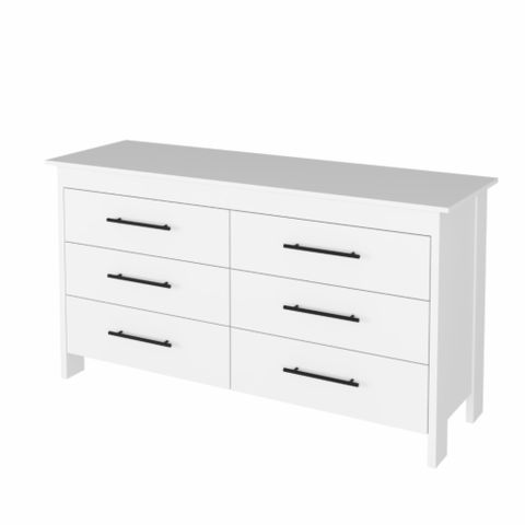 Fm Furniture Luxor Six Drawer Double Dresser, 1 - Kroger with Fm Furniture Seul Modern Minimal Six Drawer Double Dresser With Superior Top
