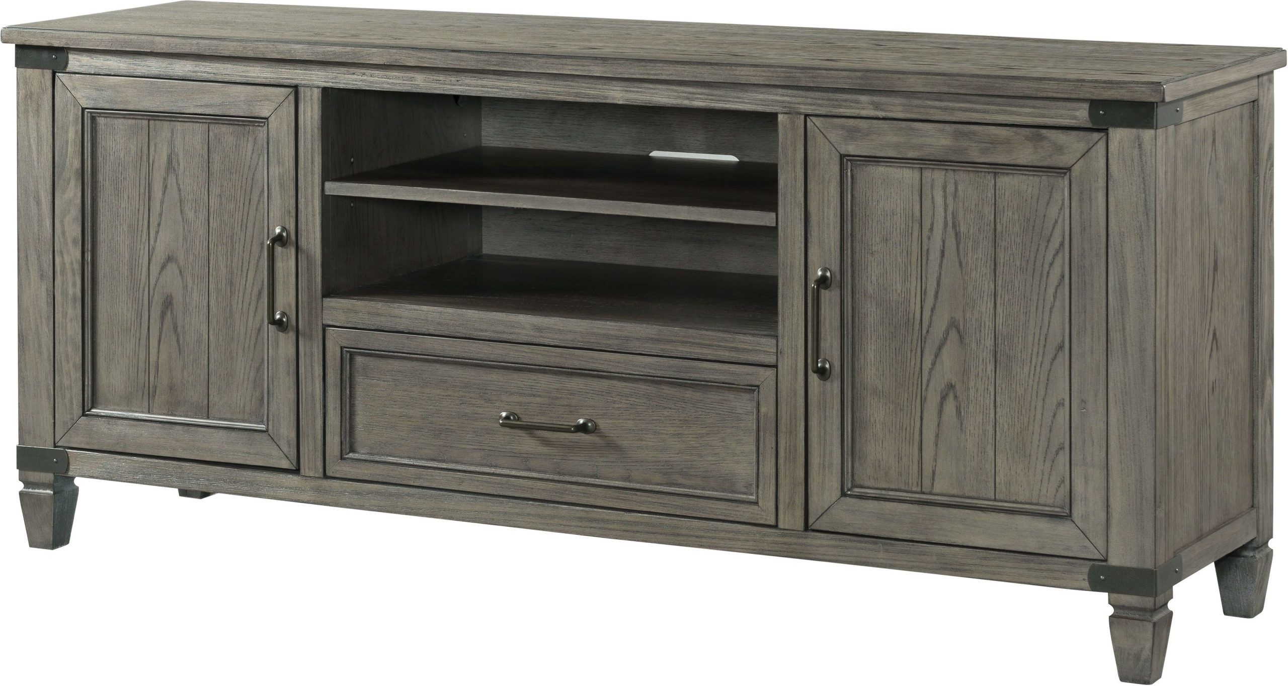 Foundry Brushed Pewter 70&quot; Media Console - 1Stopbedrooms. for Coastal Living Entertainment Console, Brushed Pewter