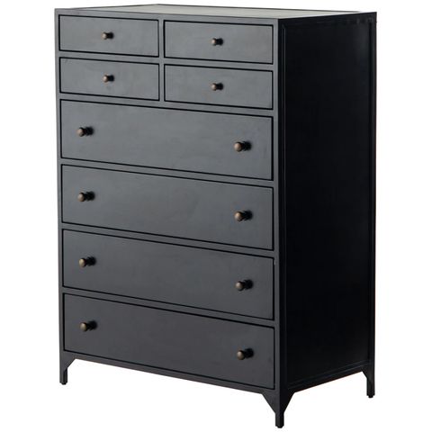 Four Hands Belmont Belmont 8-Drawer Tall Dresser | Tall Dresser ... pertaining to Belmont 8 Drawer Tall Dresser, Black
