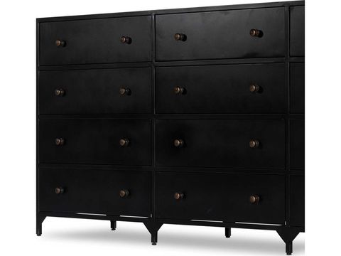 Four Hands Belmont Black 12 Drawer Dresser | Fs234926001 intended for Black Dresser Trends in Modern Home Interiors