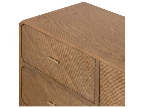 Four Hands Bolton Caspian 6-Drawers Natural Ash Wood Dresser | Fs231263001 in The Artisan Craftsmanship Behind Caspian 6 Drawer Dresser Natural Ash Veneer Pieces
