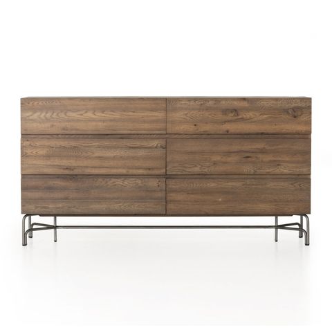 Four Hands Marion 6 - Drawer Dresser | Perigold pertaining to How to Choose the Right Slide and Pull Dresser for Your Space